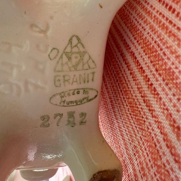 Pair of Vintage Granit Hungary Pottery Folk Art Flasks - Picture 3 of 9